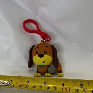 Disney Slinky Dog, Toy Story Keychain with Red Clip